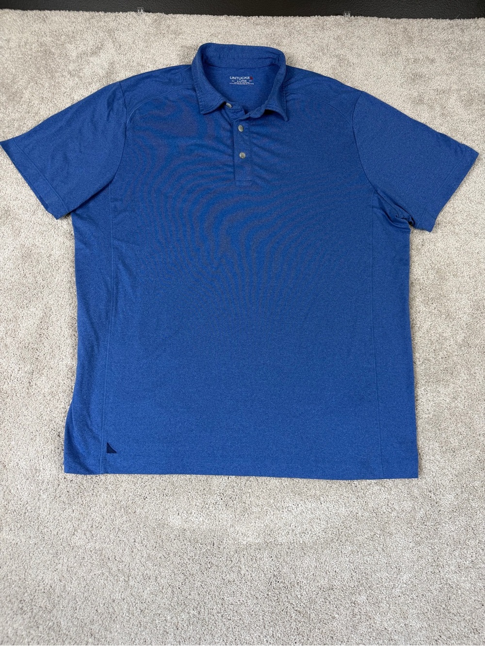 UNTUCKit Polo Shirt Mens XL Blue Golf‎ Performance Stretch Casual Collared
